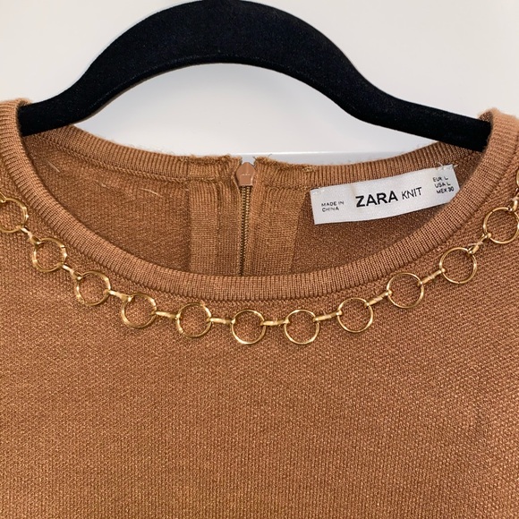 ZARA knit camel blouse - Picture 3 of 6